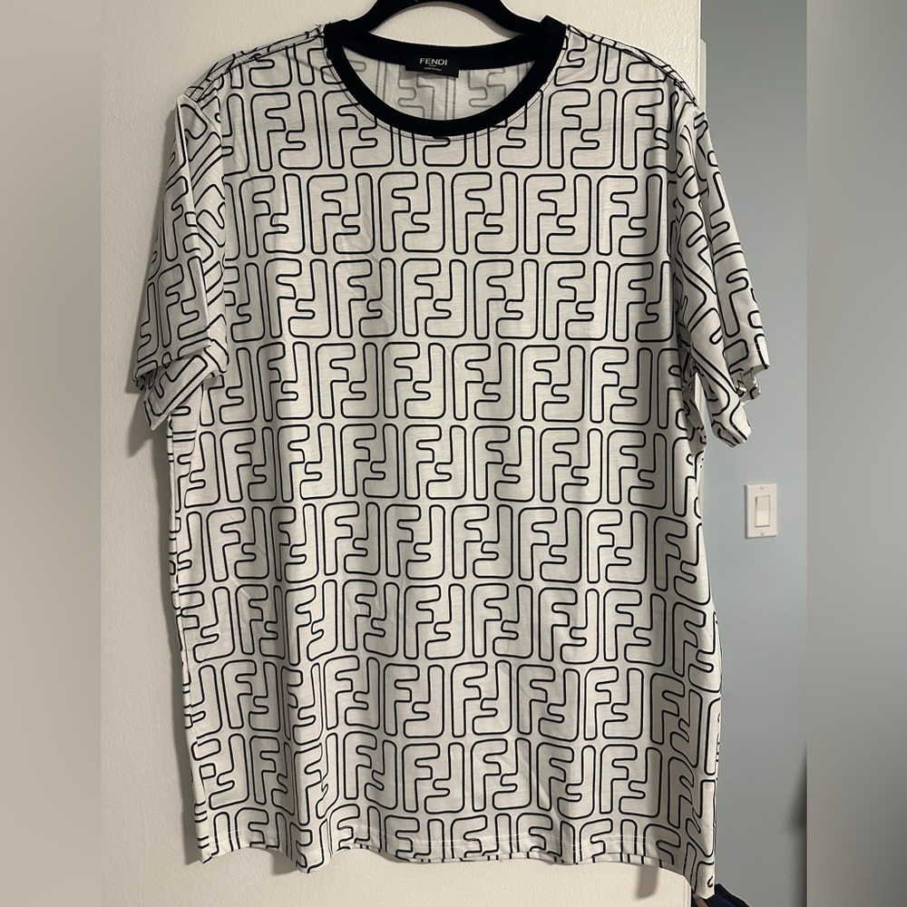 Fendi Monogram Black and White Tee